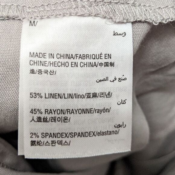 NWT INC Linen Paper Bag Belted Gray Shorts M - Picture 8 of 9